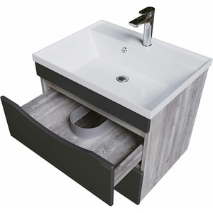 Тумба под раковину Grossman Талис 59х44 бетон пайн/графит (106008)