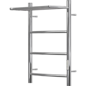 Полотенцесушитель электрический Point П3 400x600 с полкой, диммер справа, хром (PN04846P)