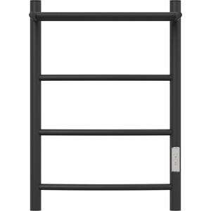 Полотенцесушитель электрический Point П3 400x600 с полкой, диммер справа, черный (PN04846PB)