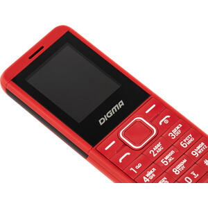 Мобильный телефон Digma C171 Linx 32Mb красный моноблок 2Sim 1.77" 128x160 0.08Mpix GSM900/1800 FM microSD max16Gb