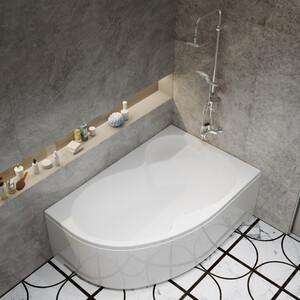 Акриловая ванна Triton Мари L 170x110 левая, с каркасом (Щ0000046123, Щ0000044533)