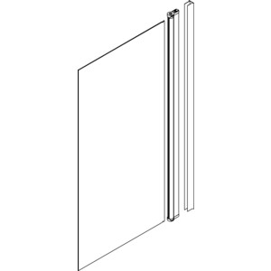 Шторка для ванны Triton Соло Квад 75х140 прозрачная, хром (Щ0000046335)