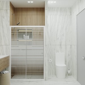 Душевая дверь Triton Слайд 120х185 белая, прозрачная с рисунком (Щ0000038520)