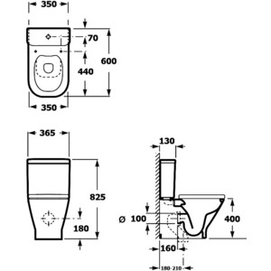 Унитаз-компакт безободковый Aquanet Fine-C с сиденьем микролифт (273786, 273787)