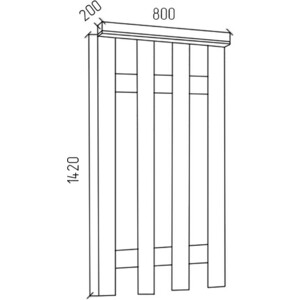 Вешалка настенная МДК ПРВ1 дуб млечный