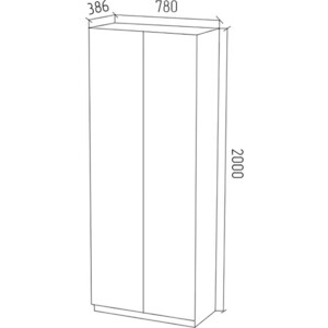 Стеллаж МДК СЛШ2 дуб млечный