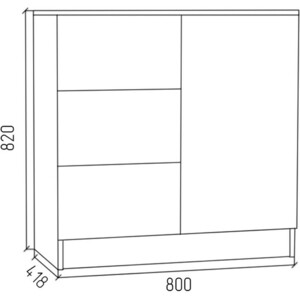 Комод МДК КМ1Д венге/дуб млечный