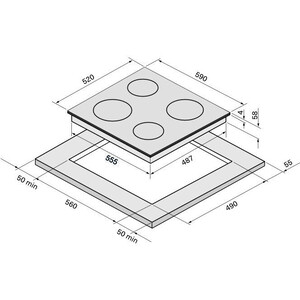 Индукционная варочная панель Krona Vento 60 IV B