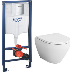 Комплект унитаза Am.Pm Spirit 2.0 FlashClean с инсталацией, сиденье микролифт (C701700WH, 38772001, C707857WH)