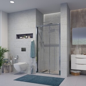 Душевая дверь Niagara Nova 110х195 прозрачная, хром (NG-62-11A)