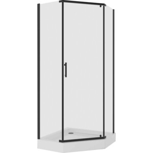 Душевой уголок Niagara NG-6834-08 BLACK 100х100 прозрачный, черный