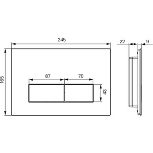 Кнопка смыва IDDIS On-X черный мрамор (ONX01B0i77)