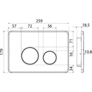 Кнопка смыва IDDIS Unisteel золото матовый (UNS01GGi77)