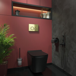 Кнопка смыва IDDIS Unisteel золото матовый (UNS01GGi77)