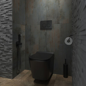 Кнопка смыва IDDIS Uniglass черная (UNG01GBi77)