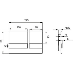 Кнопка смыва IDDIS Unifix белый матовый (UNI06MWi77)