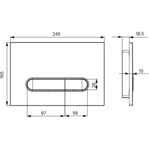 Кнопка смыва IDDIS Unifix белый матовый (UNI01WCi77)