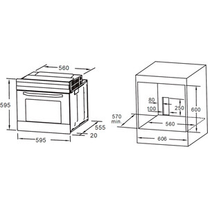 Шкаф духовой электрический MAUNFELD MEOC708PS