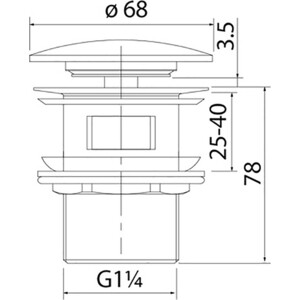 Донный клапан IDDIS Optima Home черный матовый (OPHBM0Wi88)