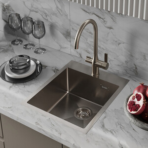 Кухонная мойка IDDIS Haze 43х51 сатин (HAZ43S0i77)