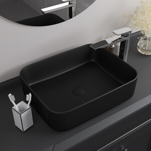 Раковина-чаша IDDIS Bridge 50х39 черный матовый (BRIBM05i27)