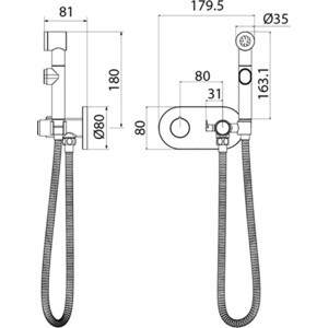 Гигиенический душ IDDIS Axes с гигиеническим душем (AXESBRBi08)