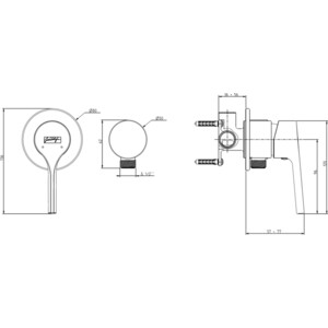 Смеситель для душа Jacob Delafon Elate хром (E25754-CP)