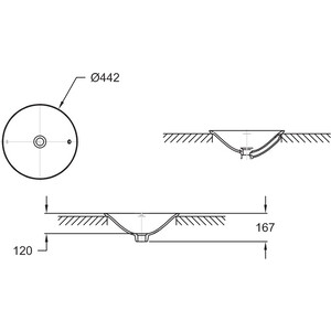 Раковина встраиваемая Jacob Delafon Carillon 45 (E96118-0)