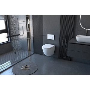 Унитаз подвесной безободковый Abber Bequem AC1100 белый (AC1100)