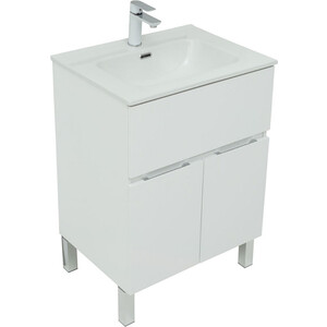 Тумба под раковину Aquanet Алвита 60 один ящик, белый матовый (277546)