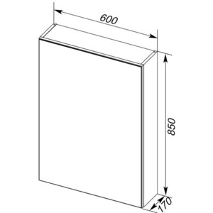 Зеркальный шкаф Aquanet Алвита 60 дуб веллингтон белый (277541)
