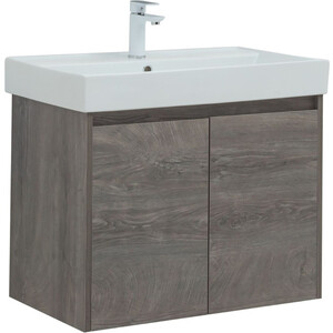 Тумба с раковиной Aquanet Nova Lite 75 две дверки, дуб рошелье (298851, 242338)