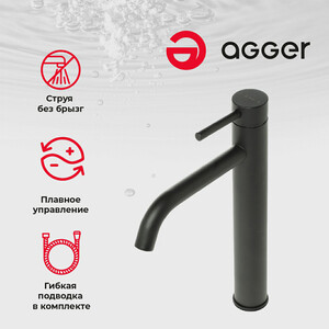 Смеситель для раковины Agger Zest черный (A0712144)