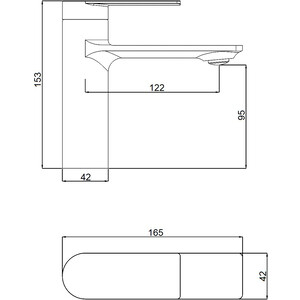 Смеситель для раковины Orange Berni черный (M09-021b)
