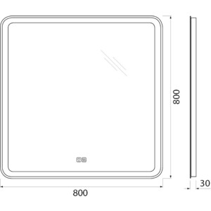 Зеркало BelBagno Spc-Mar 80х80 с подсветкой, сенсор, подогрев (SPC-MAR-800-800-LED-TCH-WARM)