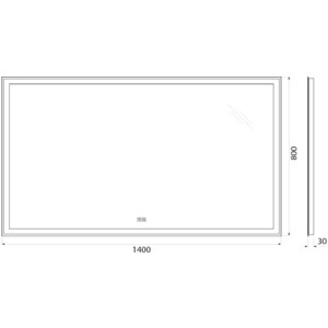 Зеркало BelBagno Spc-Grt 140х80 с подсветкой, сенсор, подогрев (SPC-GRT-1400-800-LED-TCH-WARM)