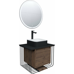 Мебель для ванной Grossman Винтаж 70х50 GR-4042BW, веллингтон/черный