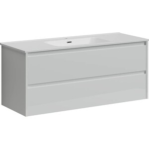 Тумба с раковиной Sancos Libra 120 два ящика, белый глянец (LB120-1W, CN7006)