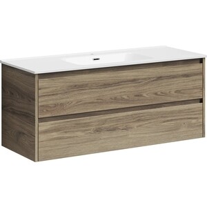 Тумба под раковину Sancos Libra 120 два ящика, дуб чарльстон (LB120-1ECH)