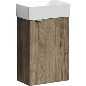 Тумба под раковину Sancos Mini 35 левая, одна дверца, дуб чарльстон (MN35ECHL)