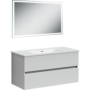 Мебель для ванной Sancos Urban 100 два ящика, белый глянец
