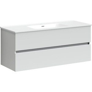 Тумба с раковиной Sancos Urban 120 два ящика, белый глянец (UR120-1W, CN7006)