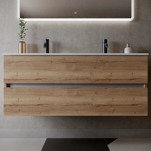 Тумба с раковиной Sancos Urban 120 два ящика, дуб галифакс натуральный (UR120-2EG, CN7004)