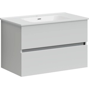 Тумба с раковиной Sancos Urban 80 два ящика, белый глянец (UR80W, CN7005)