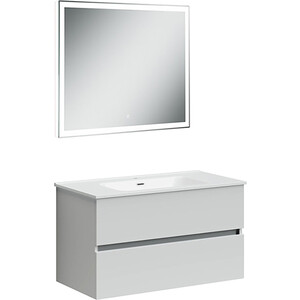 Мебель для ванной Sancos Urban 90 два ящика, белый глянец