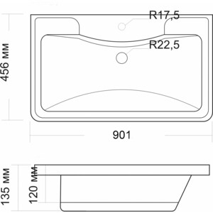 Раковина мебельная Grossman Адель 90 (4627173210256)