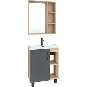Мебель для ванной Grossman Флай 60х40 Фостер 60, серый/дуб сонома