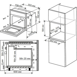 Электрический духовой шкаф Weissgauff EOV 316 SB