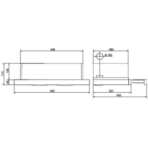 Вытяжка встраиваемая Weissgauff TEL 450 EW