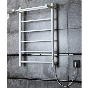 Полотенцесушитель электрический ZOX Прямой ЛЦ 80х50 с полкой, белый (4630099748048)